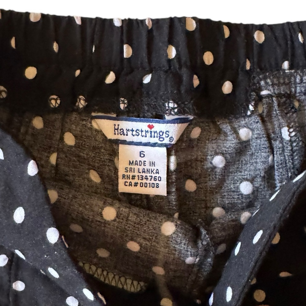 Hartstrings Black Polka Dot Skort size 6 - Picture 2 of 5